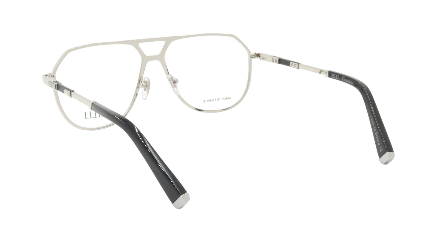 ZILLI Eyeglasses Frame Titanium Acetate Leather France Made ZI 60030 C08