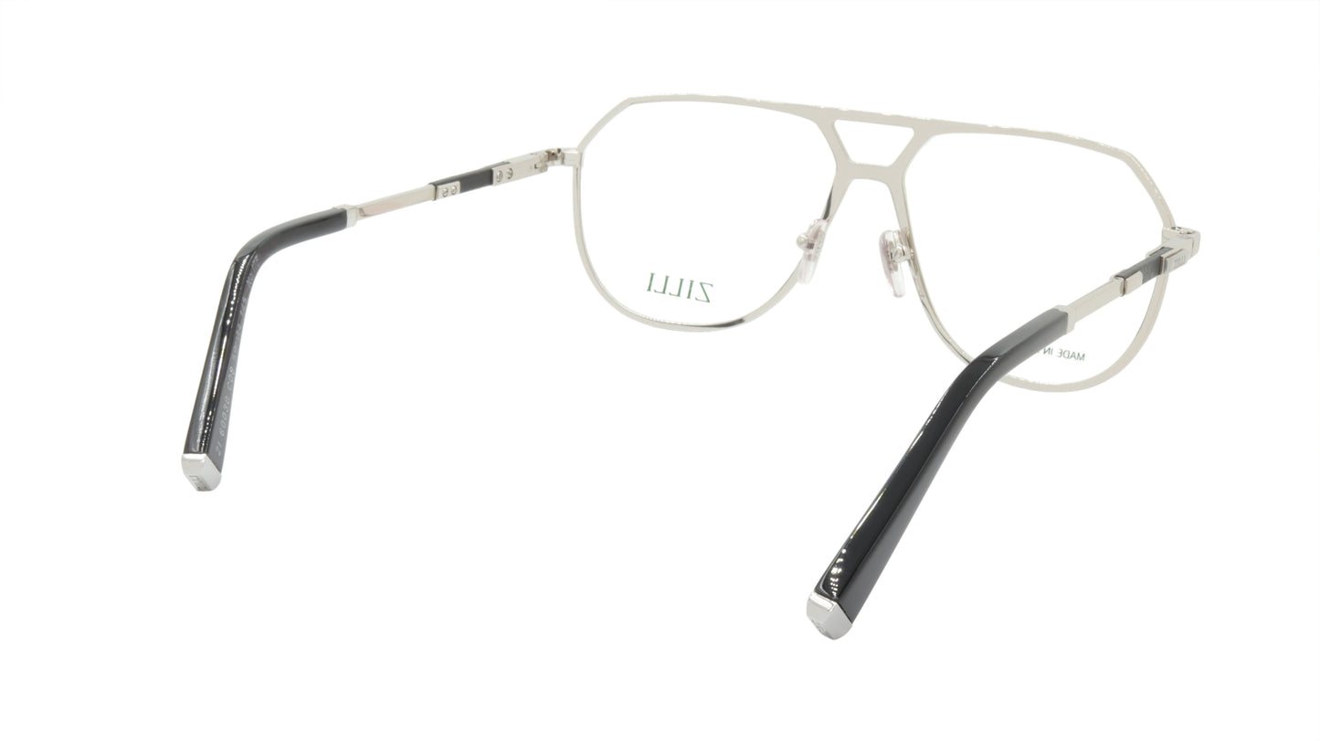 ZILLI Eyeglasses Frame Titanium Acetate Leather France Made ZI 60030 C08