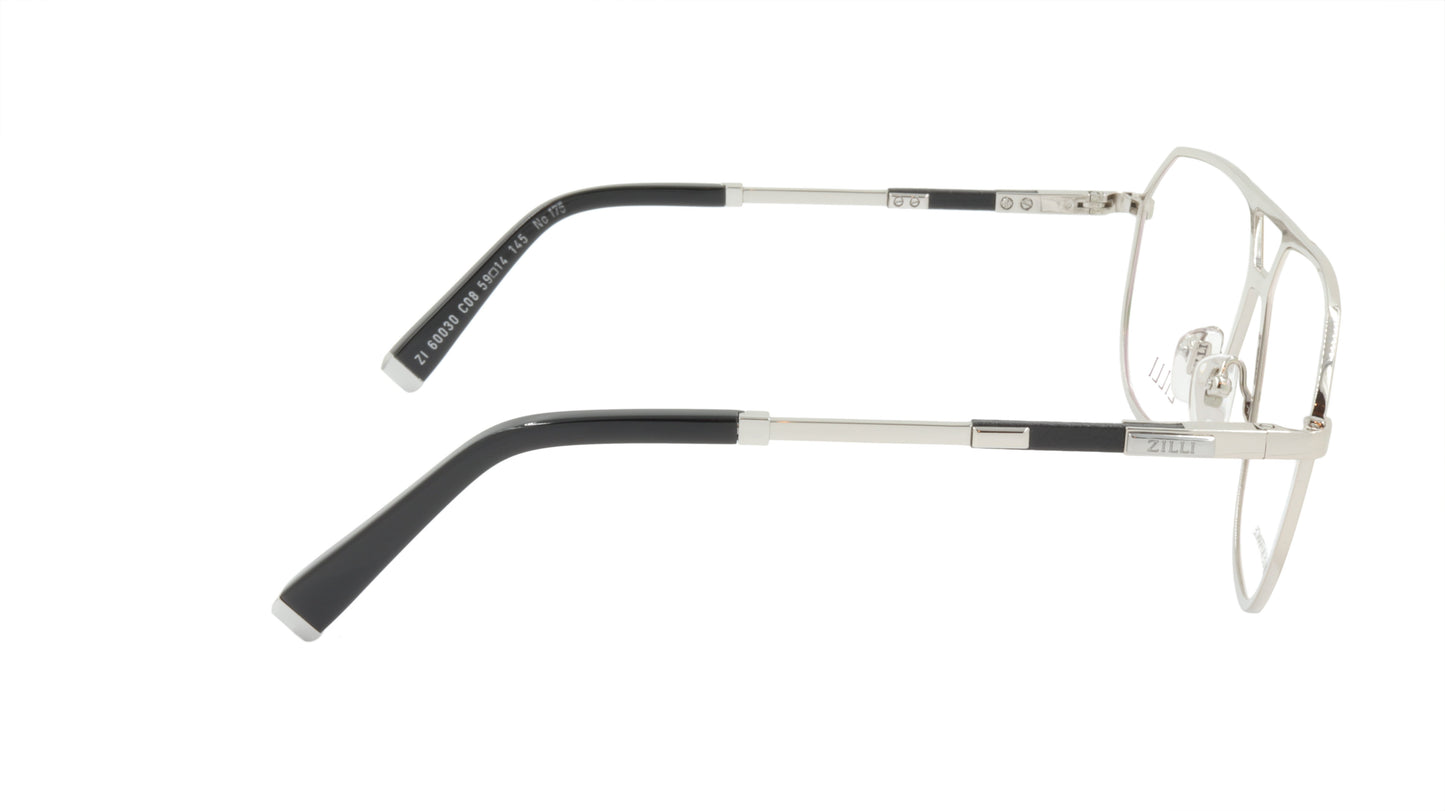 ZILLI Eyeglasses Frame Titanium Acetate Leather France Made ZI 60030 C08