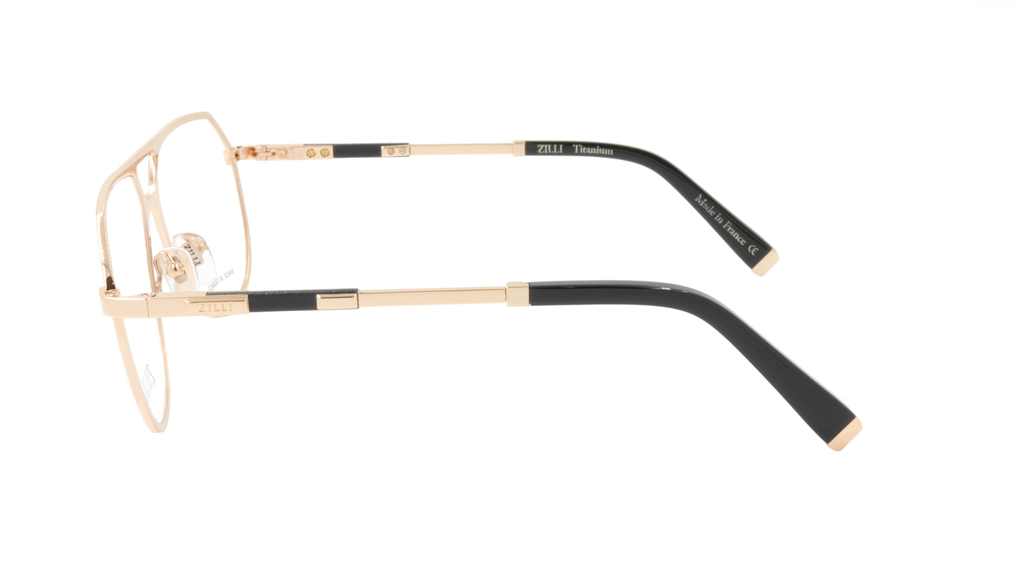 ZILLI Eyeglasses Frame Titanium Acetate Leather France Made ZI 60030 C07