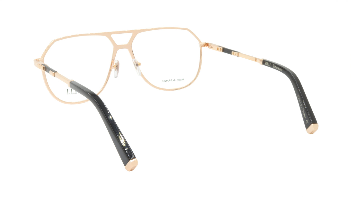 ZILLI Eyeglasses Frame Titanium Acetate Leather France Made ZI 60030 C07