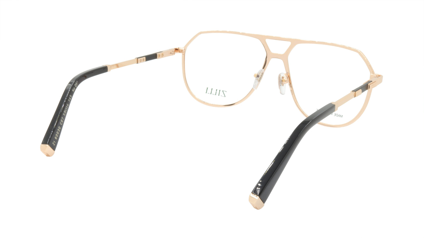 ZILLI Eyeglasses Frame Titanium Acetate Leather France Made ZI 60030 C07