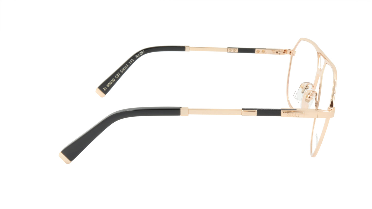 ZILLI Eyeglasses Frame Titanium Acetate Leather France Made ZI 60030 C07