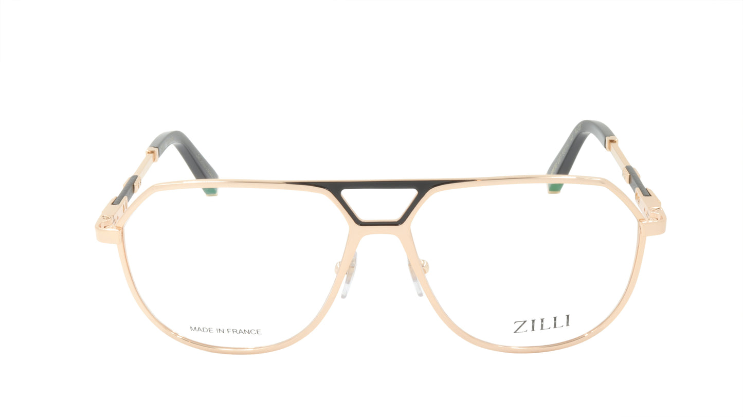 ZILLI Eyeglasses Frame Titanium Acetate Leather France Made ZI 60030 C07