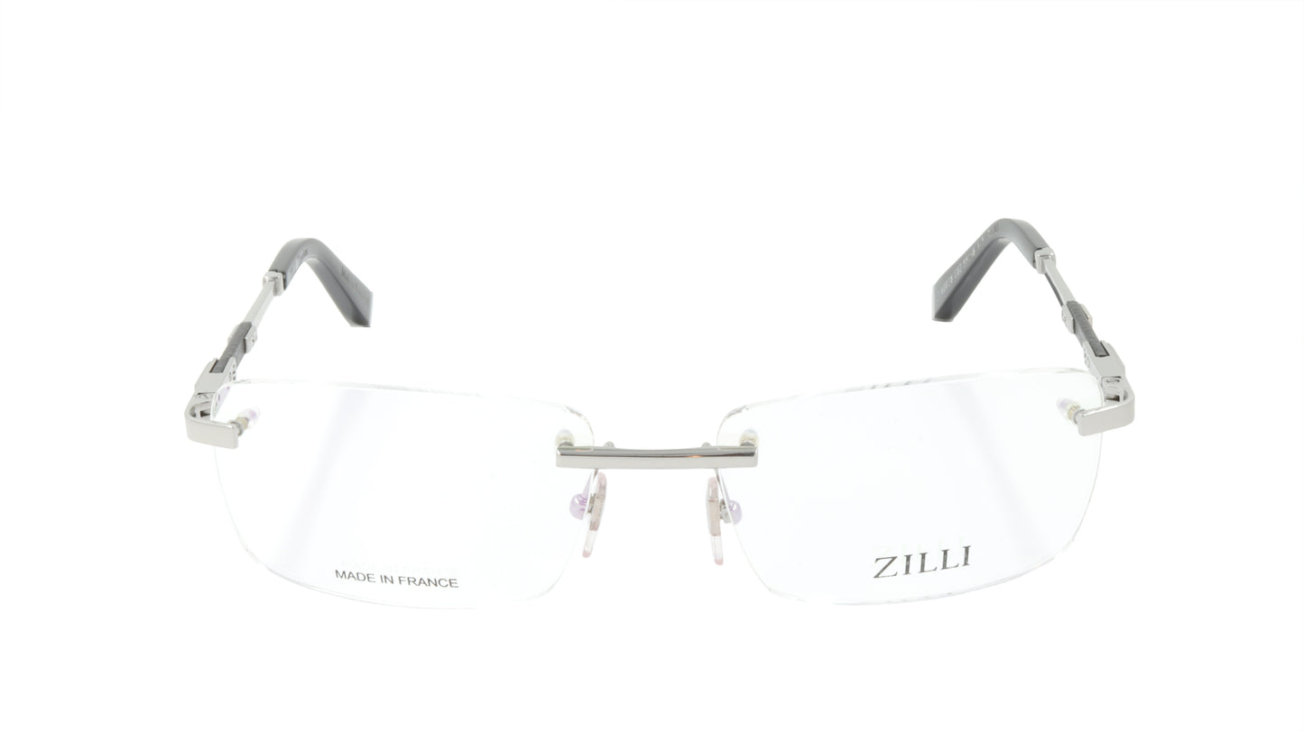 ZILLI Eyewear Rimless with Silver and Leather ZI 60028 C03