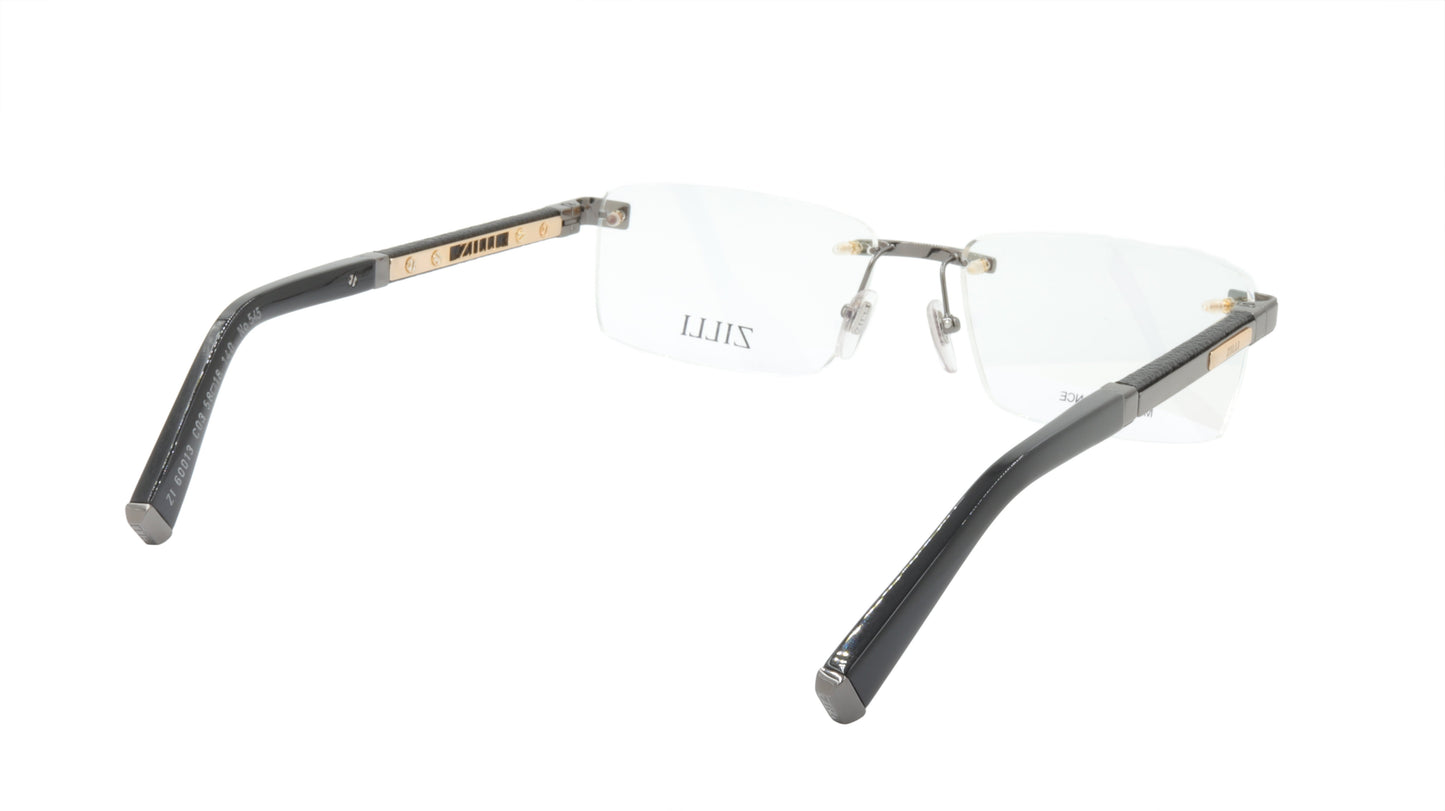 ZILLI Eyeglasses Frame Titanium Acetate Leather France Made ZI 60013 C03