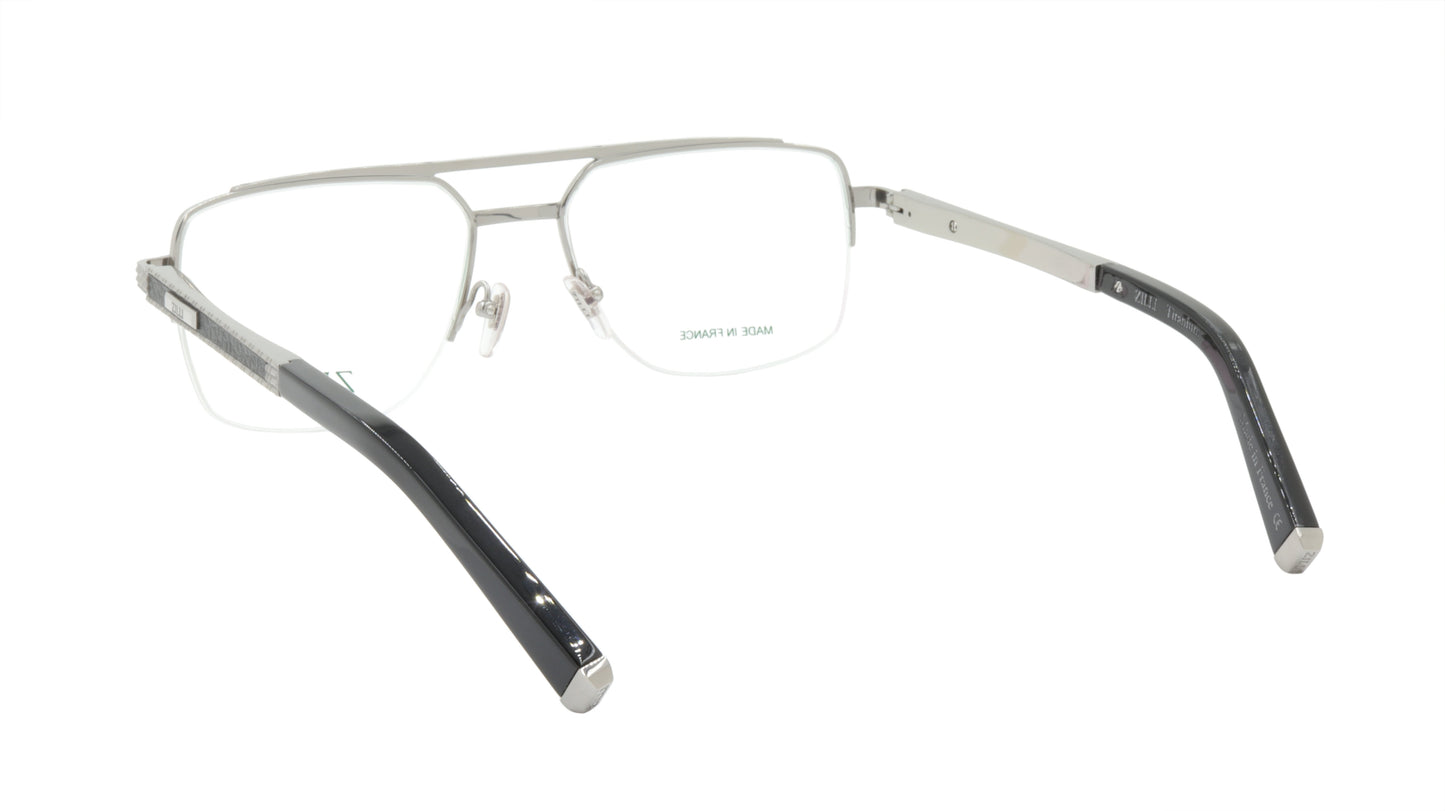 ZILLI Eyeglasses Frame Titanium Acetate Leather France Made ZI 60024 C05