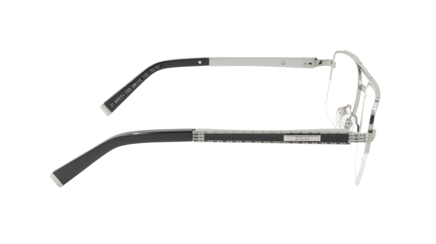 ZILLI Eyeglasses Frame Titanium Acetate Leather France Made ZI 60024 C05