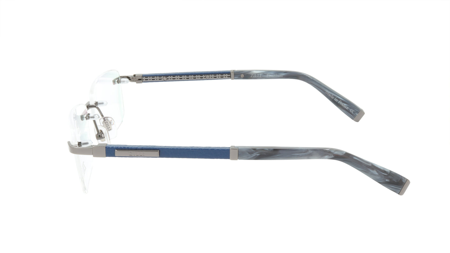 ZILLI Eyeglasses Frame Titanium Acetate Leather France Made ZI 60031 C07