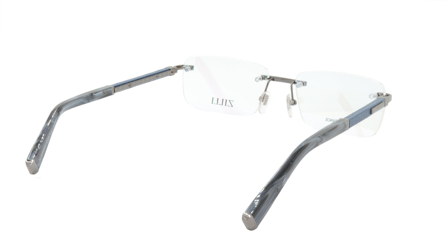 ZILLI Eyeglasses Frame Titanium Acetate Leather France Made ZI 60031 C07