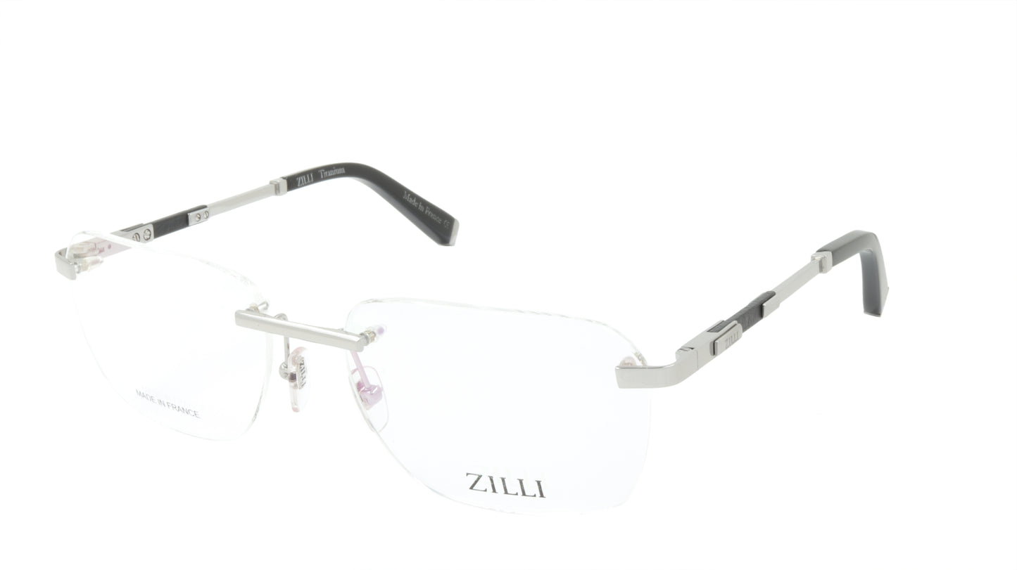 ZILLI Eyeglasses Frame Titanium Acetate Leather France Made ZI 60029 C03