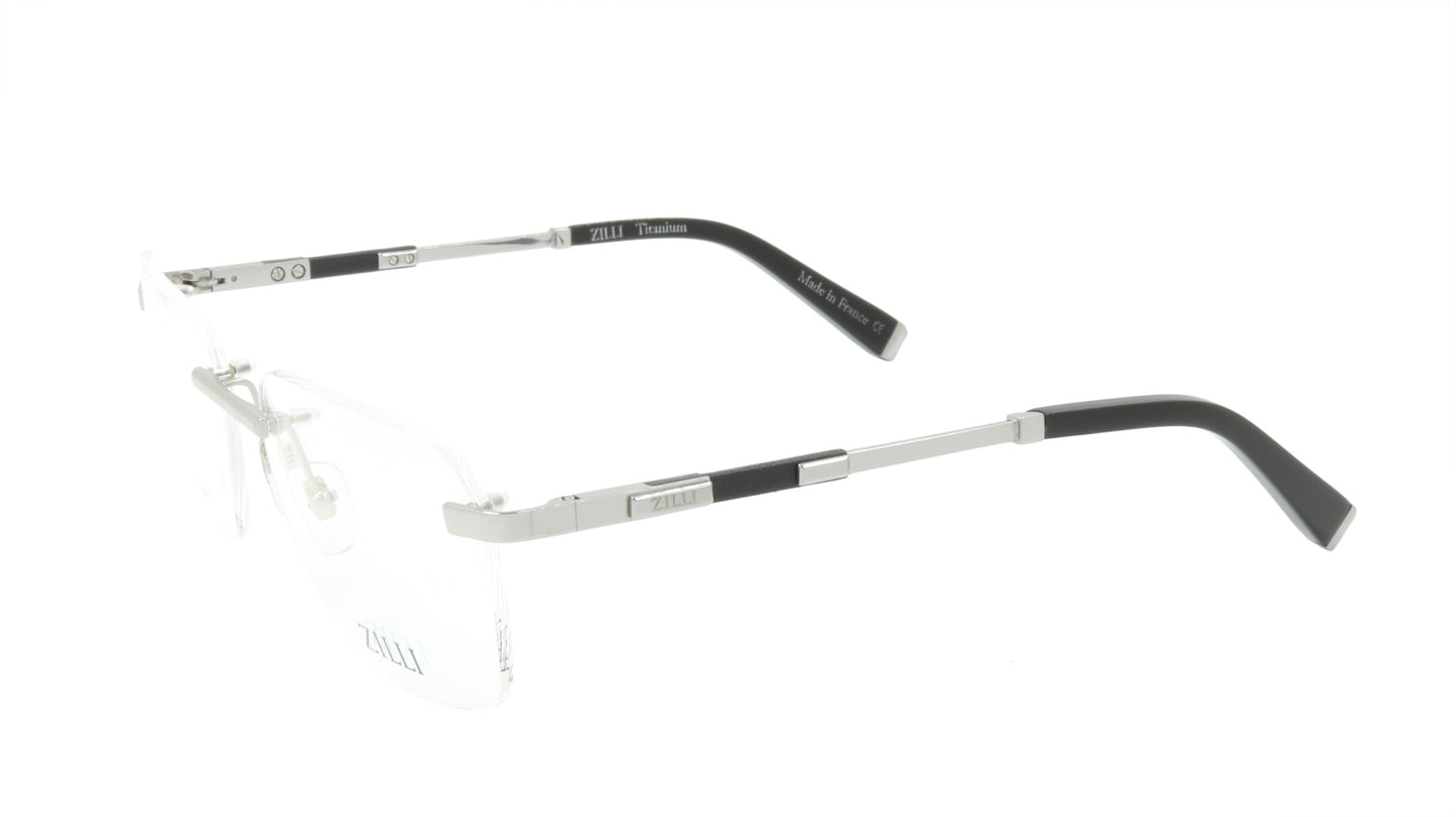 ZILLI Eyeglasses Frame Titanium Acetate Leather France Made ZI 60029 C03