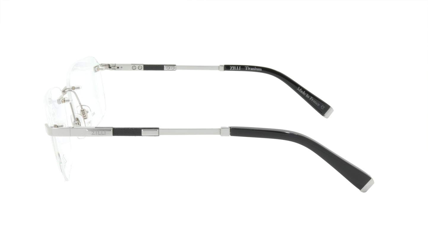 ZILLI Eyeglasses Frame Titanium Acetate Leather France Made ZI 60029 C03