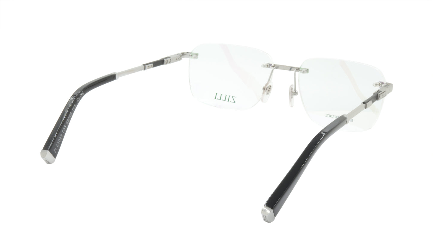 ZILLI Eyeglasses Frame Titanium Acetate Leather France Made ZI 60029 C03