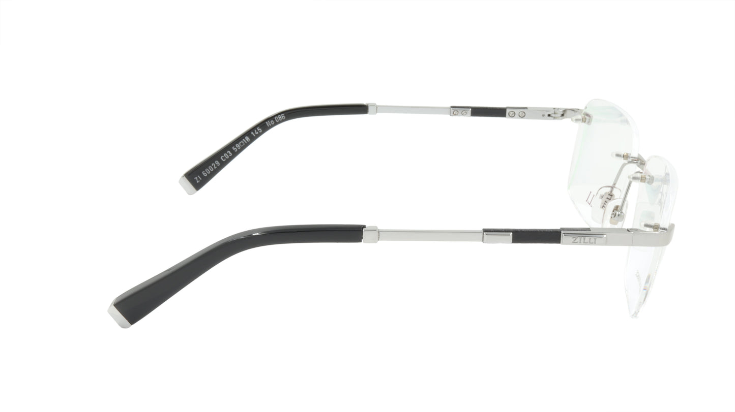 ZILLI Eyeglasses Frame Titanium Acetate Leather France Made ZI 60029 C03