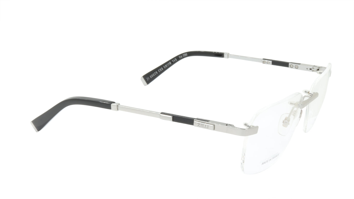 ZILLI Eyeglasses Frame Titanium Acetate Leather France Made ZI 60029 C03