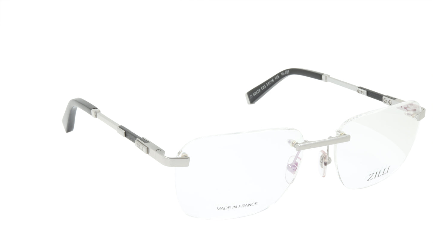 ZILLI Eyeglasses Frame Titanium Acetate Leather France Made ZI 60029 C03