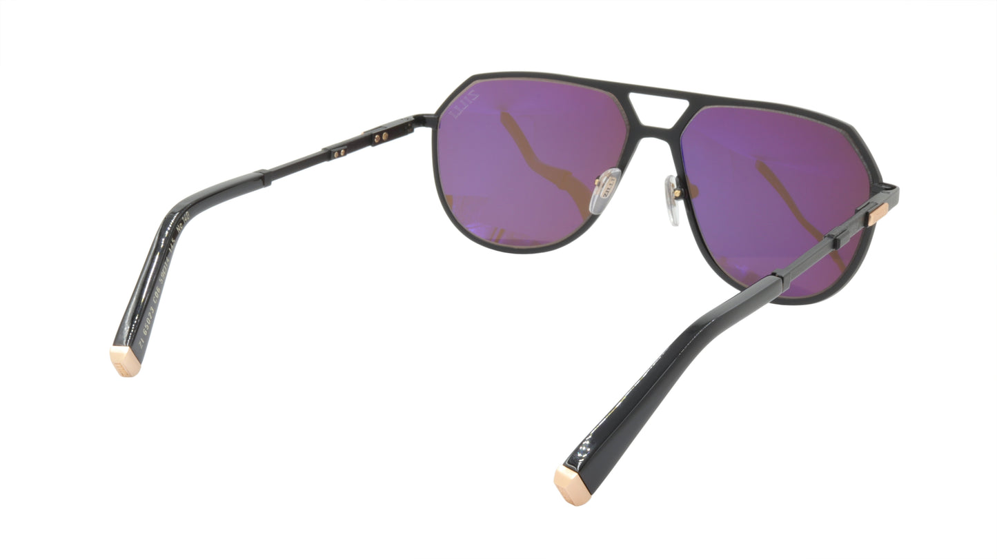 ZILLI Sunglasses Titanium Acetate Leather Polarized France Handmade ZI 65023 C06