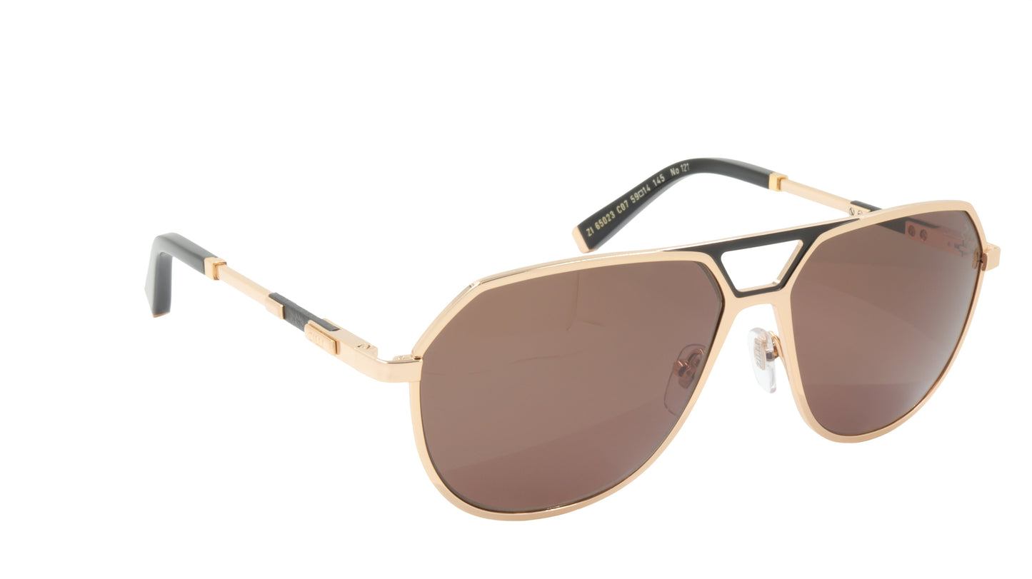 ZILLI Sunglasses Titanium Acetate Leather Polarized France Handmade ZI 65023 C07