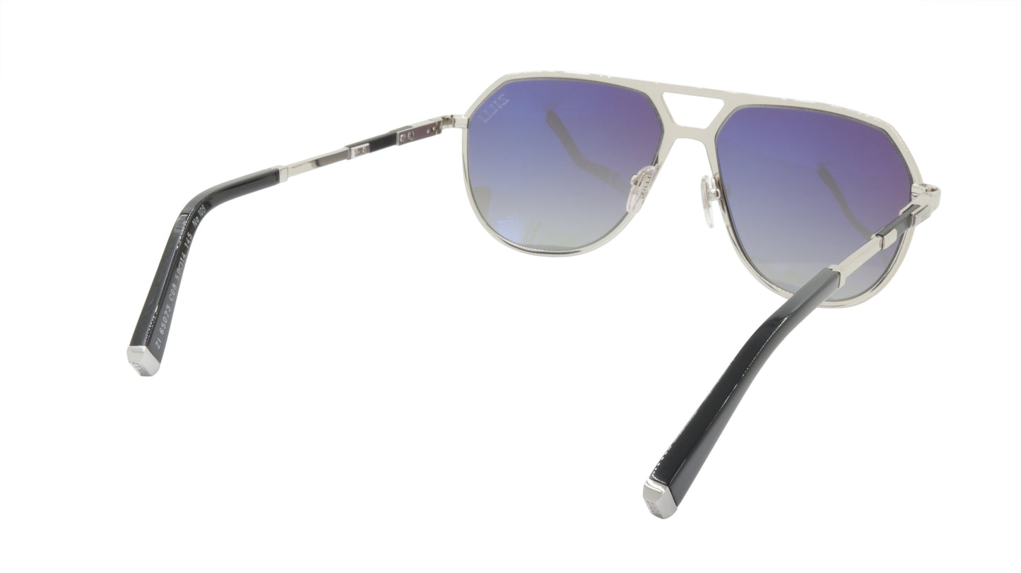 ZILLI Sunglasses Titanium Acetate Leather Polarized France Handmade ZI 65023 C08