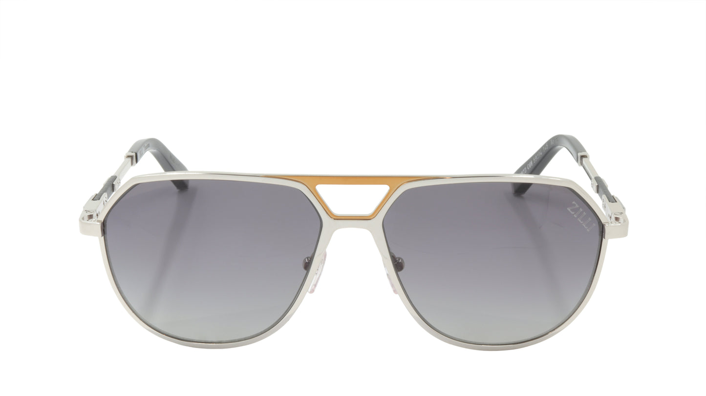 ZILLI Sunglasses Titanium Acetate Leather Polarized France Handmade ZI 65023 C08