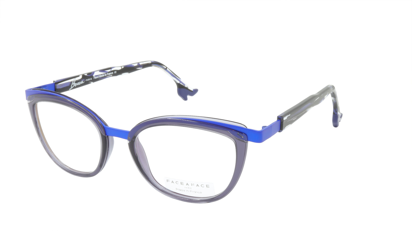 Face A Face Eyeglasses Frame BOCCA CHIC 1 Col. 9620 Acetate Dark Violet Mauve
