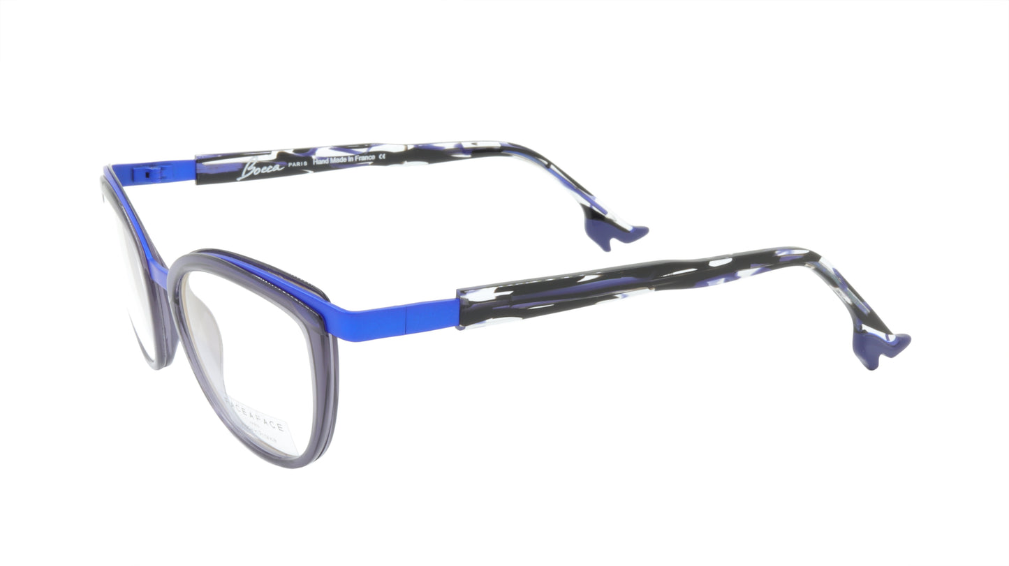 Face A Face Eyeglasses Frame BOCCA CHIC 1 Col. 9620 Acetate Dark Violet Mauve