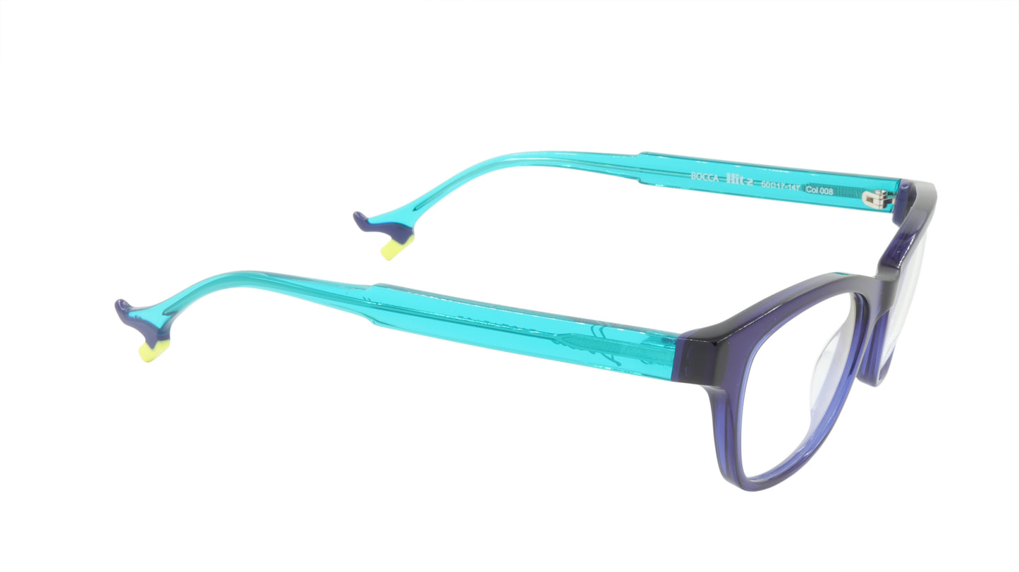 Face A Face Eyeglasses Frame BOCCA HIT 2 Col. 008 Acetate Ink Blue