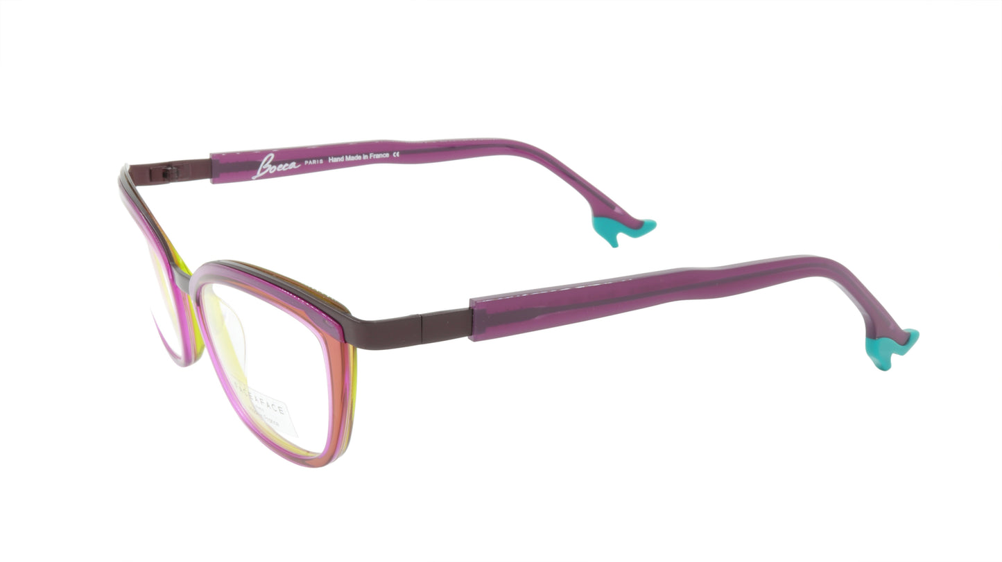 Face A Face Eyeglasses Frame BOCCA CHIC 2 Col. 9122 Acetate Electric Violet