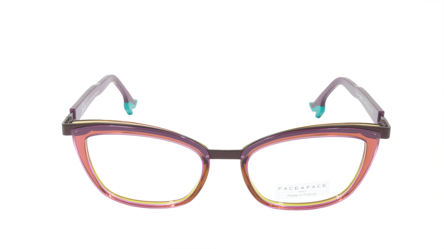 Face A Face Eyeglasses Frame BOCCA CHIC 2 Col. 9122 Acetate Electric Violet