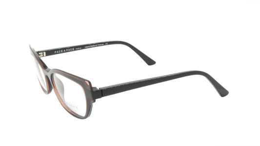 Face A Face Eyeglasses Frame HELLO 2 Col. 177 Acetate Black Opaque Nude