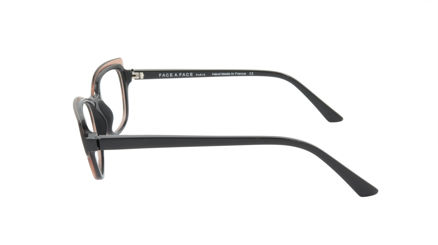 Face A Face Eyeglasses Frame HELLO 2 Col. 177 Acetate Black Opaque Nude