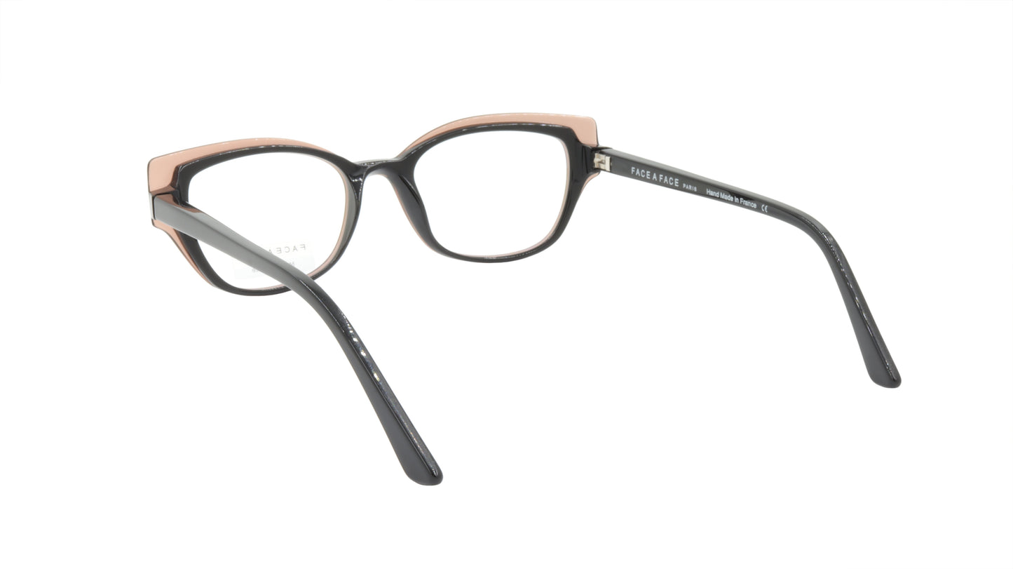 Face A Face Eyeglasses Frame HELLO 2 Col. 177 Acetate Black Opaque Nude