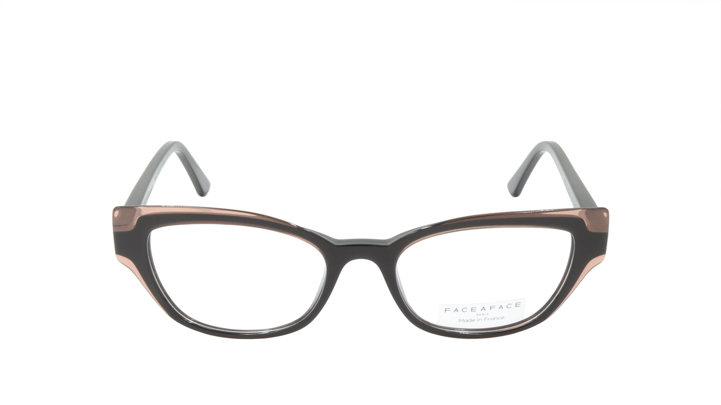Face A Face Eyeglasses Frame HELLO 2 Col. 177 Acetate Black Opaque Nude