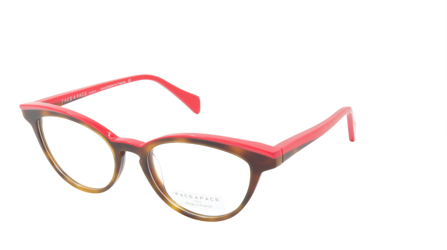 Face A Face Eyeglasses Frame FINCA 2 Col. 238 Acetate Dark Tortoise Red
