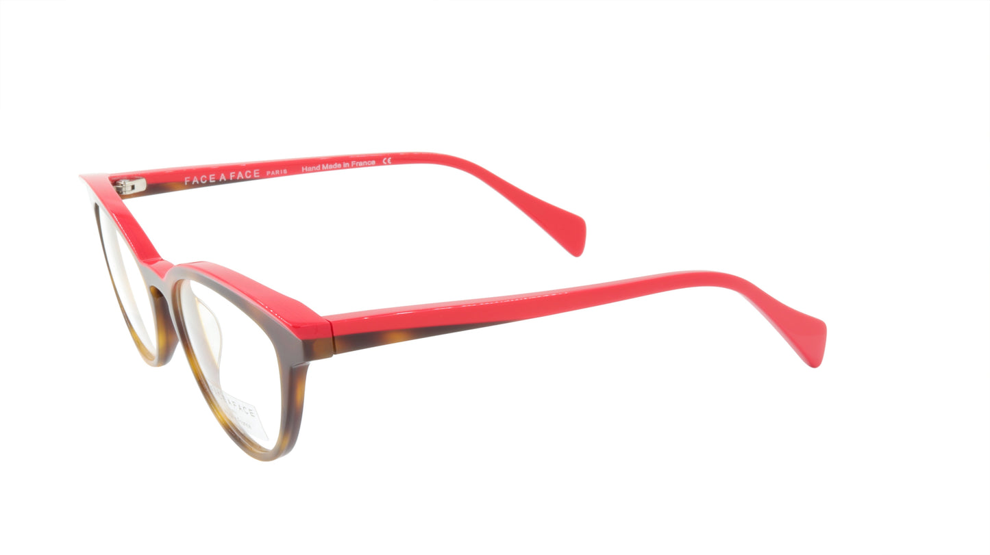 Face A Face Eyeglasses Frame FINCA 2 Col. 238 Acetate Dark Tortoise Red