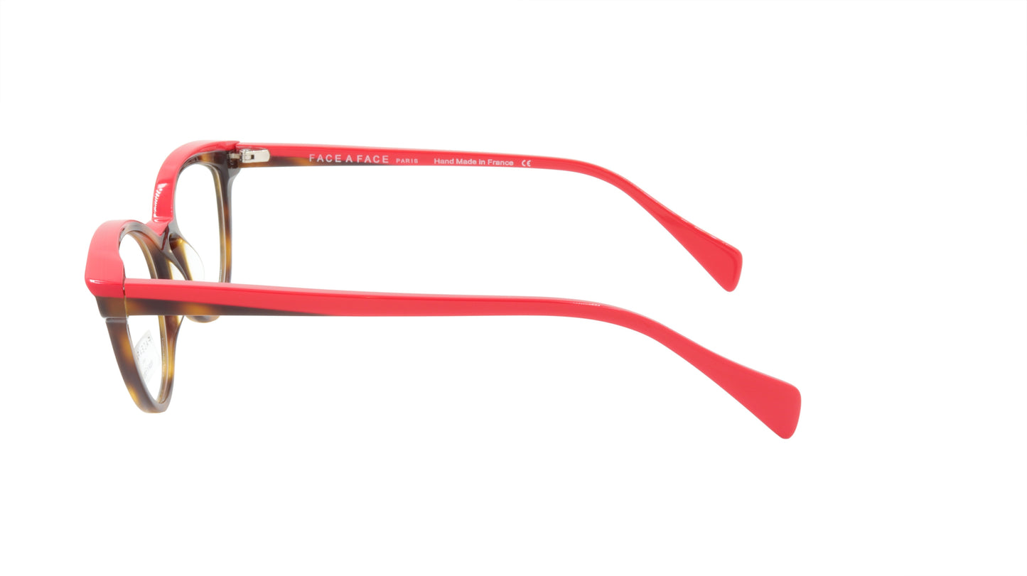 Face A Face Eyeglasses Frame FINCA 2 Col. 238 Acetate Dark Tortoise Red