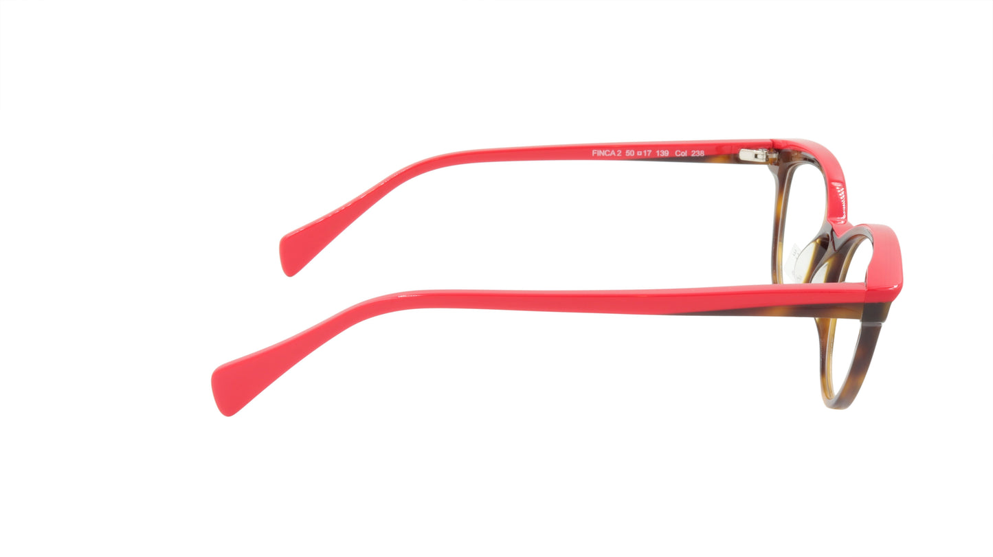 Face A Face Eyeglasses Frame FINCA 2 Col. 238 Acetate Dark Tortoise Red