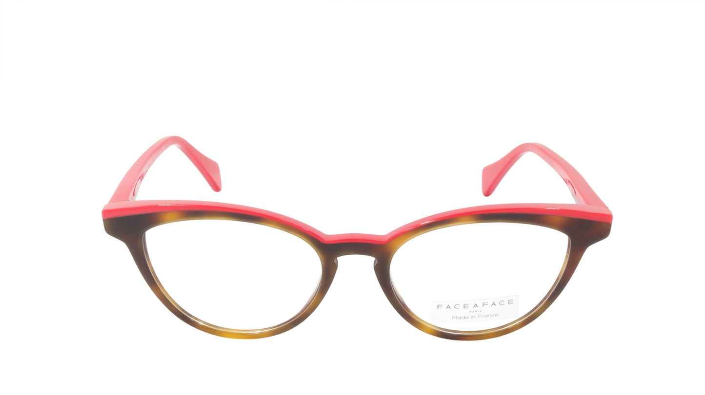 Face A Face Eyeglasses Frame FINCA 2 Col. 238 Acetate Dark Tortoise Red