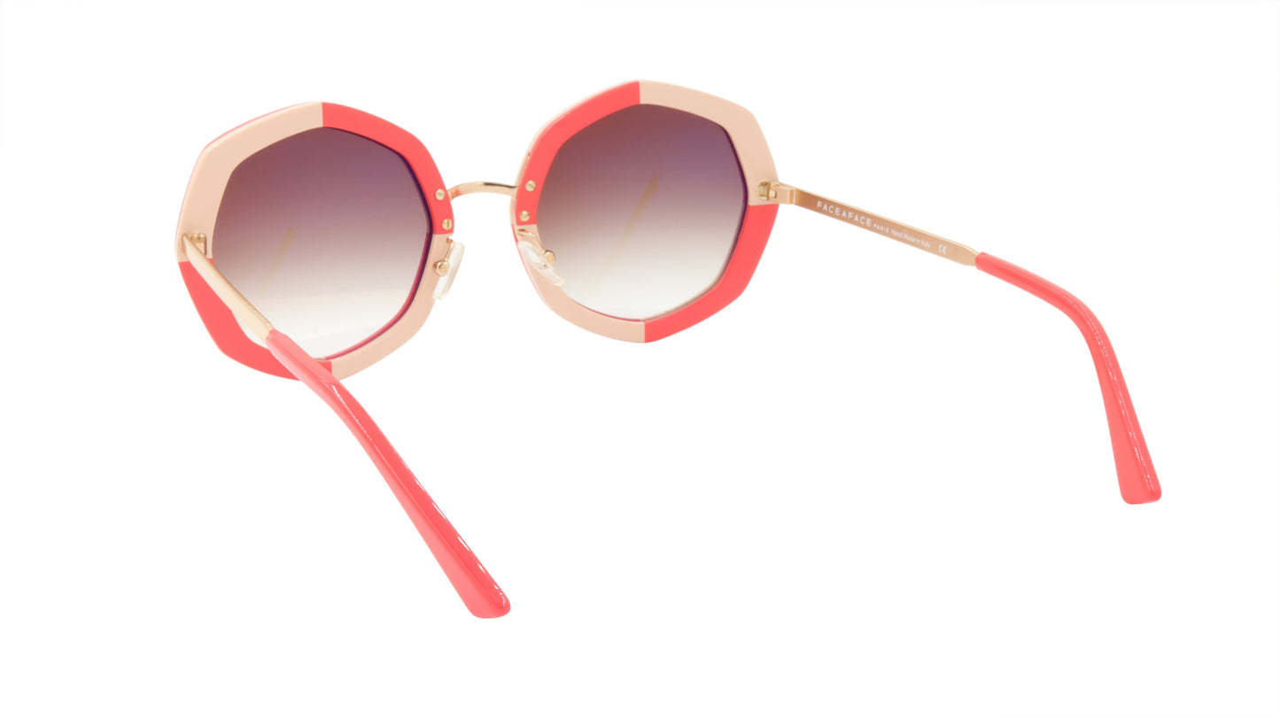 Face A Face Sunglasses Frame CHANCE 2 Col. 5563 Acetate Metal Nude Poppy Checker