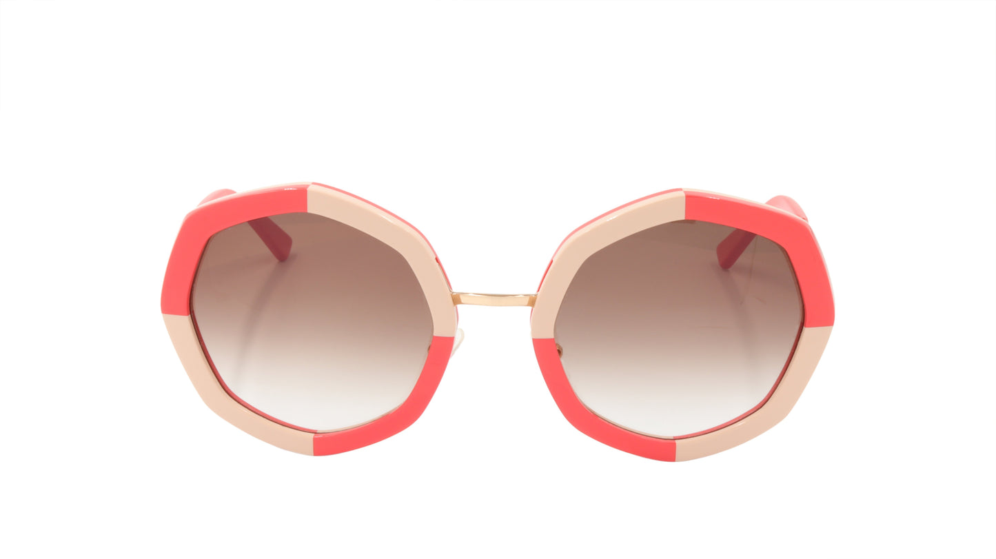 Face A Face Sunglasses Frame CHANCE 2 Col. 5563 Acetate Metal Nude Poppy Checker