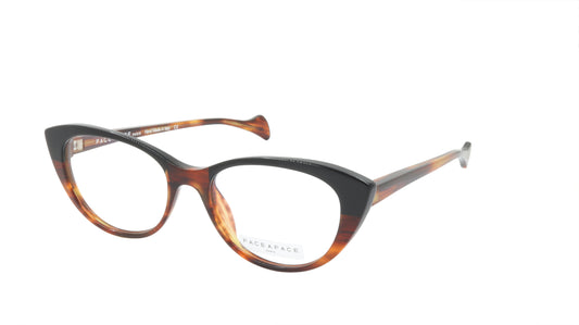 Face A Face Eyeglasses Frame SELMA 1 Col. 167 Acetate Brown Horn Black