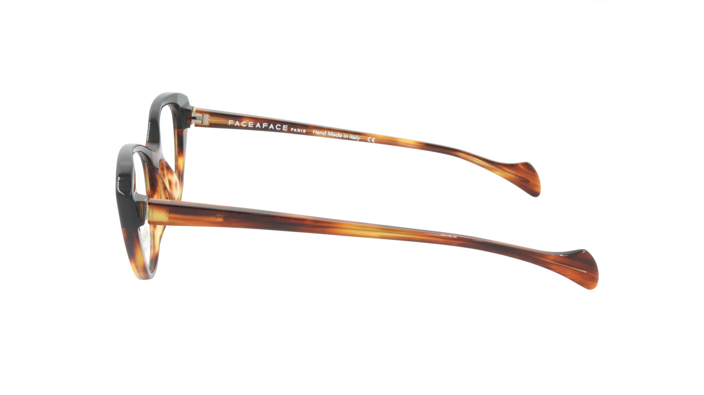 Face A Face Eyeglasses Frame SELMA 1 Col. 167 Acetate Brown Horn Black