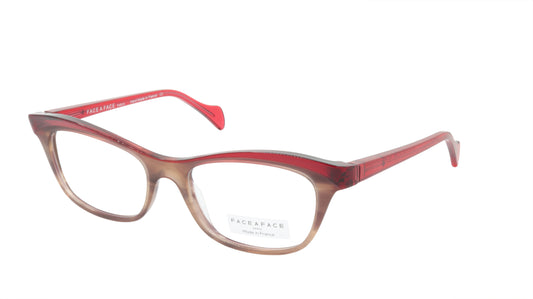 Face A Face Eyeglasses Frame GILDA 2 Col. 2036 Acetate Smoked Tortoise Raspberry