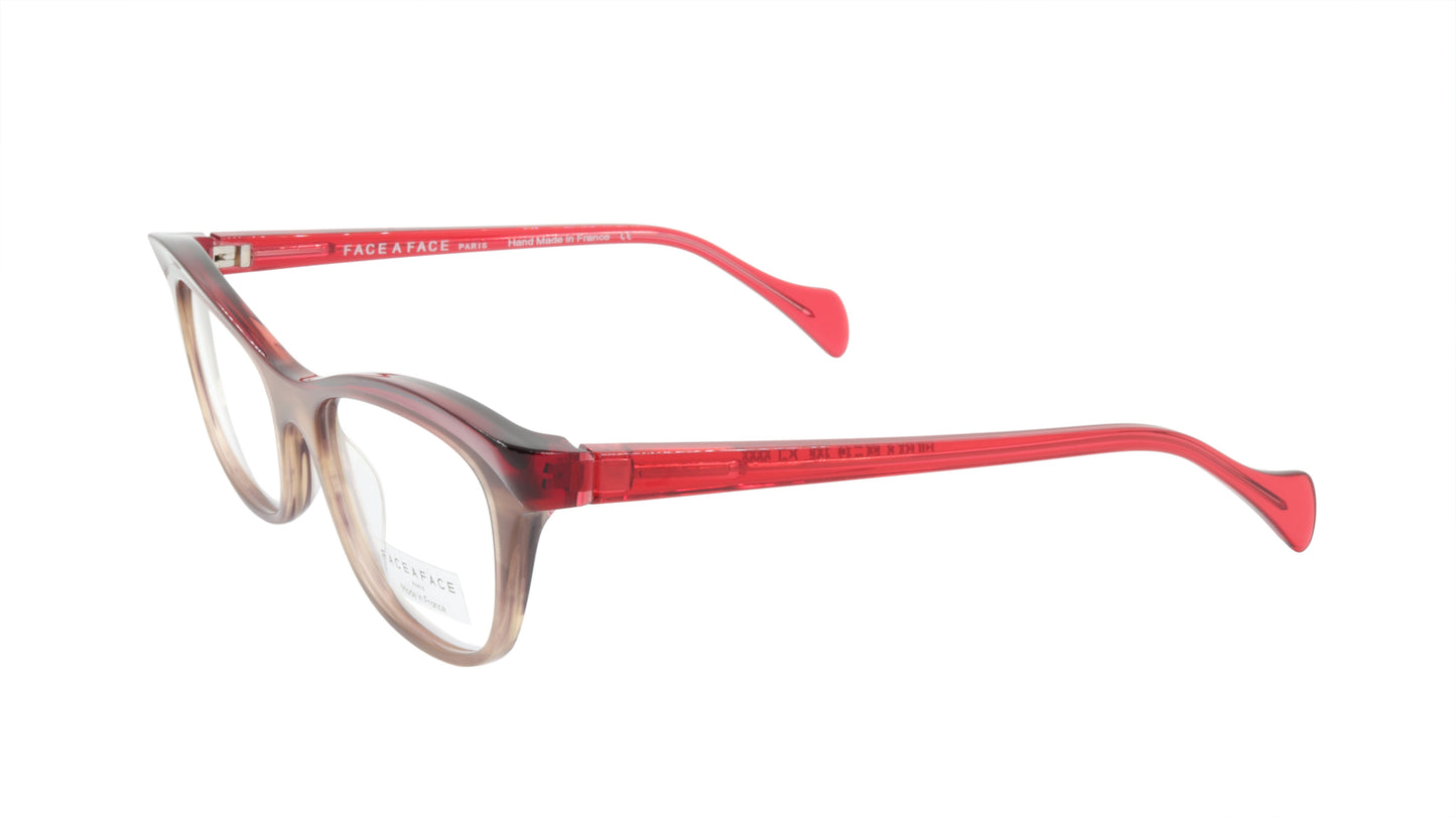 Face A Face Eyeglasses Frame GILDA 2 Col. 2036 Acetate Smoked Tortoise Raspberry