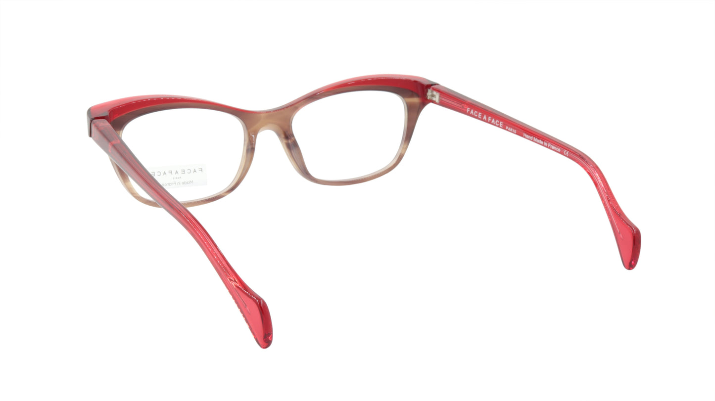 Face A Face Eyeglasses Frame GILDA 2 Col. 2036 Acetate Smoked Tortoise Raspberry