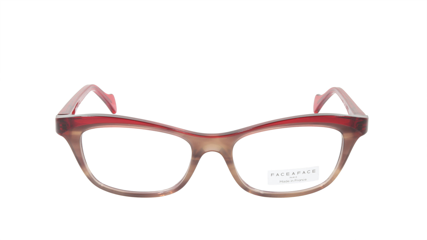 Face A Face Eyeglasses Frame GILDA 2 Col. 2036 Acetate Smoked Tortoise Raspberry
