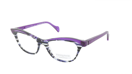 Face A Face Eyeglasses Frame GILDA 1 Col. 2014 Acetate Lines and Blue Light