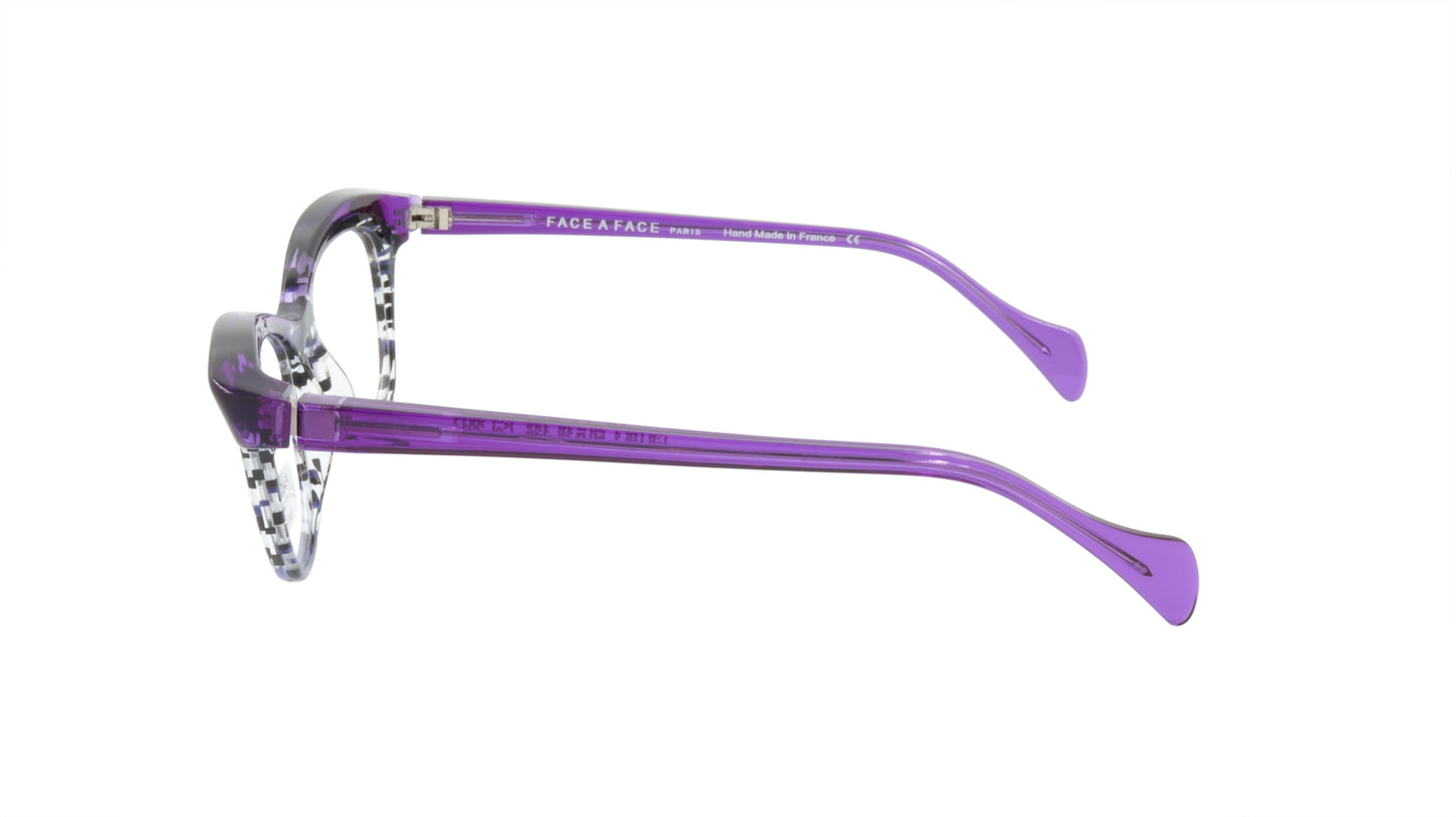 Face A Face Eyeglasses Frame GILDA 1 Col. 2014 Acetate Lines and Blue Light