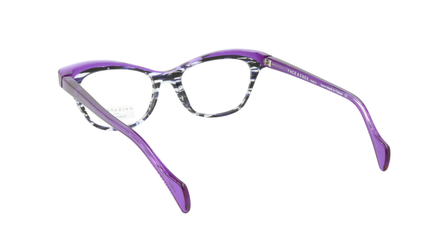 Face A Face Eyeglasses Frame GILDA 1 Col. 2014 Acetate Lines and Blue Light